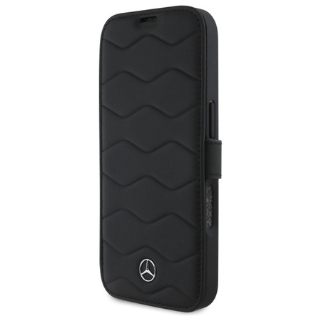 Mercedes MEBKP16X23RWRSK iPhone 16 Pro Max 6.9 czarny/black bookcase MB Waves Leather