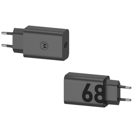 Ładowarka sieciowa Motorola TurboPower 68W USB-C z kablem USB-C do USB-C 1m czarny