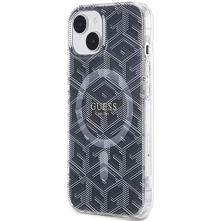 Etui Guess IML GCube MagSafe na iPhone 15 Plus / 14 Plus - czarne