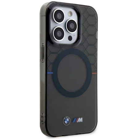 Etui BMW Pattern MagSafe na iPhone 15 Pro Max - szare