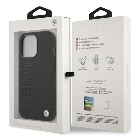 Etui BMW BMHCP13XSLLBK na iPhone 13 Pro Max - czarne Signature Logo Imprint