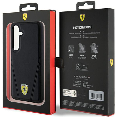 FERRARI HARDCASE HOT STAMP V LINES DO SAMSUNG S24 S921 MAGNETYCZNE