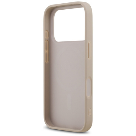 Etui Guess 4G Ring Classic Logo MagSafe  do iPhone 17 Pro różowy