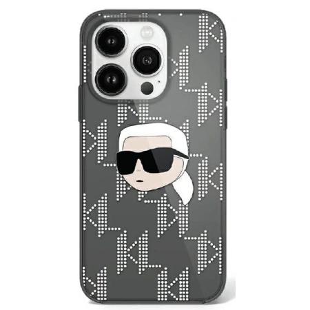 KARL LAGERFELD CASE DO IPHONE 16 6.1 Z KARL HEAD I ELEKTROPLATOWANĄ POWŁOKĄ
