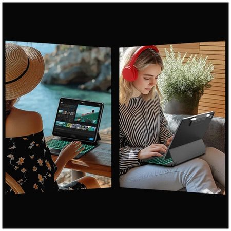 Etui Typecase Edge z klawiaturą do iPad 11" (A16) 2025 / iPad 10.9" 2022 czarny