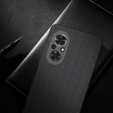 Nillkin Textured Case wytrzymałe wzmocnione etui z żelową ramką i nylonem na tyle Honor 50 SE czarny