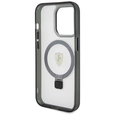 Etui Ferrari Ring Stand 2023 Collection MagSafe do iPhone 15 Pro Max - przezroczyste