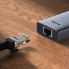 BASEUS HUB USB-A 4W1 DO LAPTOPA PC 3 X USB-A 3.0 RJ45 ZŁĄCZE SZYB