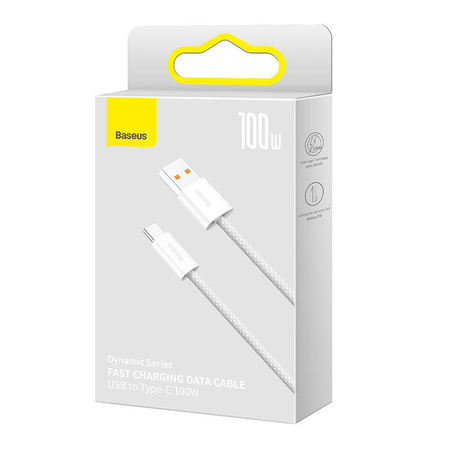 BASEUS KABEL USB-C DO USB 100W DO TELEFONÓW LAPTOPÓW SZYBKIE ŁADOWANIE 1M
