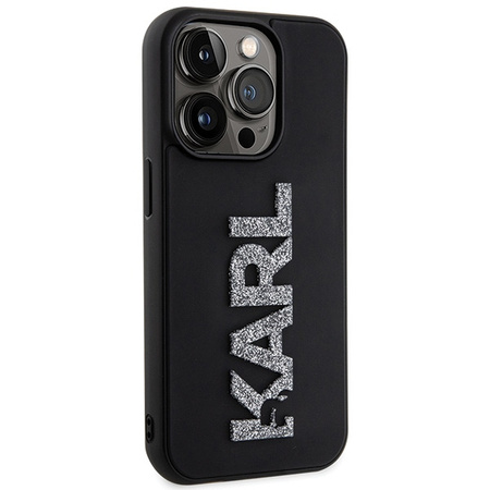 KARL LAGERFELD CASE POKROWIEC HARDCASE DO IPHONE 15 PRO MAX 6.7 RUBBER LOGO