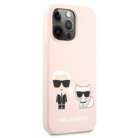 Etui Karl Lagerfeld KLHCP13XSSKCI na iPhone 13 Pro Max hardcase jasno różowy/light pink Silicone Karl&Choupette