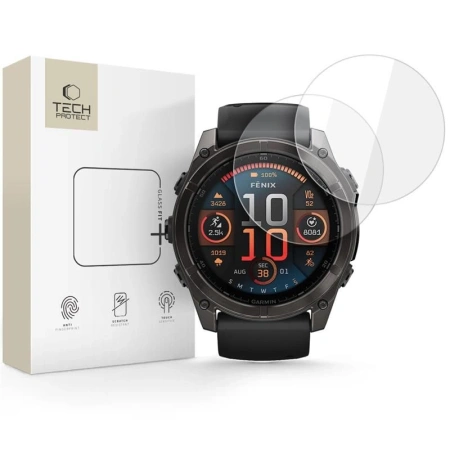 TECH-PROTECT SZKŁO HARTOWANE GLASS FIT+ 2-PACK DO GARMIN FENIX 8 51 MM