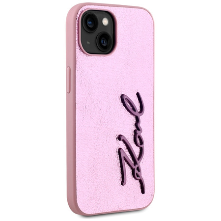 KARL LAGERFELD ETUI WRINKLED METAL SIGNATURE DO IPHONE 15 WYJĄTKOWA OCHRONA