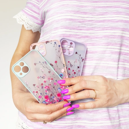 HURTEL DESIGN CASE POKROWIEC DO IPHONE 13 PRO MAX WZÓR W KWIATY ELEGANCKI