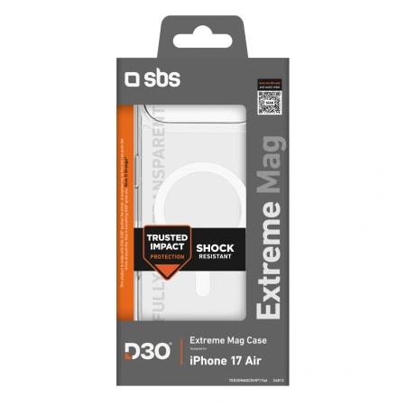Etui SBS Extreme Mag z technologią D3O na iPhone 17 Air - przezroczyste