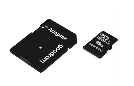 GOODRAM KARTA PAMIĘCI MICROSD 16GB DO TELEFONÓW KAMER REJESTRATORÓW WYSOKA