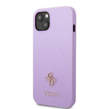 Etui Guess GUHCP13SPS4MU na iPhone 13 mini purpurowy/purple hardcase Saffiano 4G Small Metal Logo