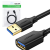 Ugreen kabel przewód przedłużacz przejściówka USB 3.0 (żeński) - USB 3.0 (męski) 3 m czarny (US129 30127)