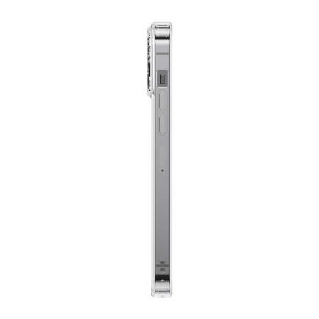Baseus Frosted Glass Case etui pokrowiec do iPhone 13 Pro sztywna obudowa z żelową ramką przezroczysty (ARWS000702)