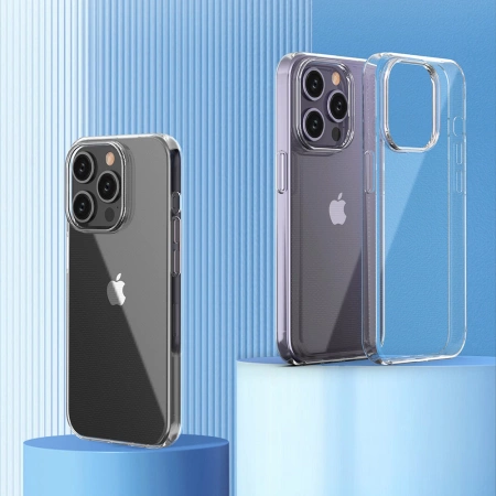 HURTEL ETUI DO IPHONE 15 PRO Z PRZEZROCZYSTYM MATERIAŁEM I PEŁNĄ OCHRONĄ
