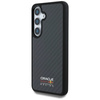 Etui Red Bull Real Carbon Fiber Shiny Logo MagSafe do Samsung Galaxy S25 czarny