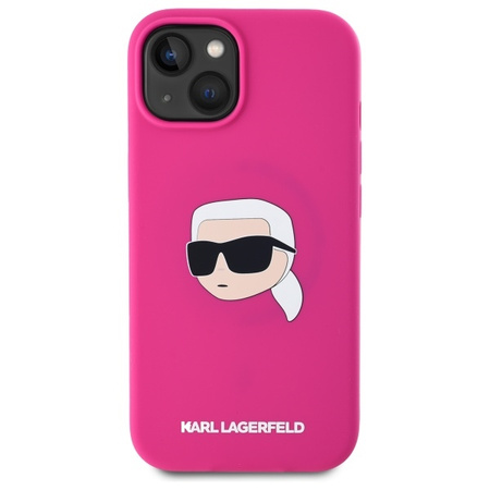 KARL LAGERFELD ETUI DO IPHONE 15 6.1 HARDCASE SILICONE KARL HEAD DO MAGSAFE