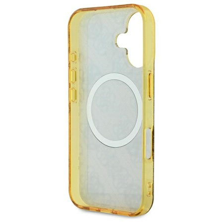 GUESS ETUI HARDCASE IML PEONY DO IPHONE 16 6.1 DO MAGSAFE Z TŁOCZENIEM