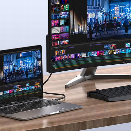 MCDODO KABEL USB-C SZYBKIE ŁADOWANIE DO MACBOOK USB TYP C 10GBPS 100W 4K 1M