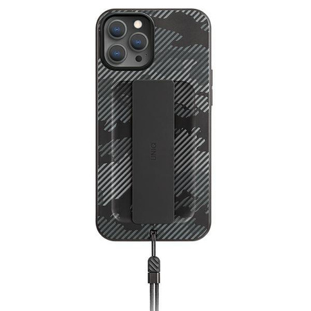 Etui Uniq Heldro na iPhone 12 Pro Max czarny moro/charcoal camo Antimicrobial