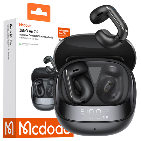 MCDODO SŁUCHAWKI BEZPRZEWODOWE POWIETRZNE Z KLIPSEM NA UCHO BLUETOOTH ETUI