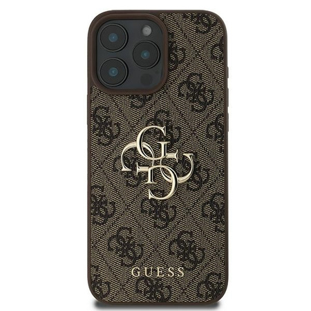 GUESS ETUI HARD CASE DO IPHONE 16 PRO 6.3 4G BIG LOGO Z MODNYM WYKOŃCZENIEM