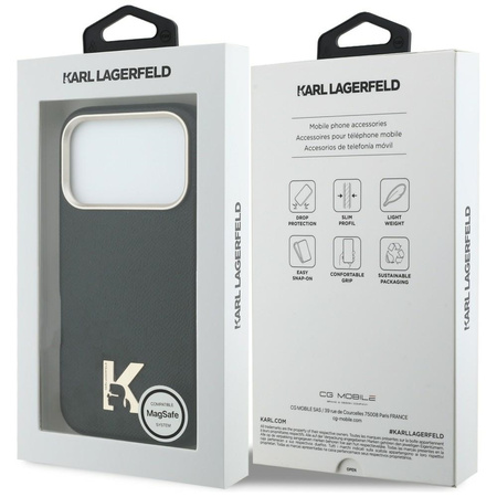 Etui Karl Lagerfeld Karl Head Logo       MagSafe do iPhone 17 Pro czarny