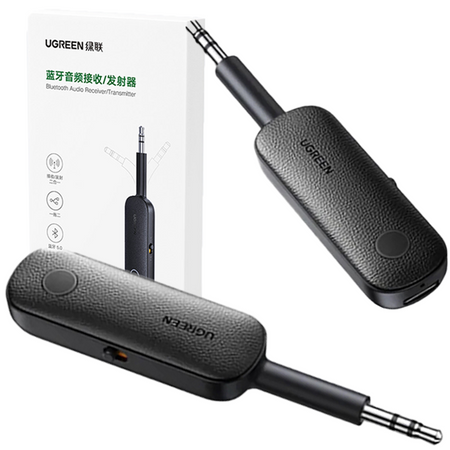Ugreen odbiornik nadajnik bluetooth mini jack 3,5mm czarny (CM403)