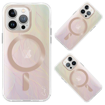 UNIQ etui Coehl Willow iPhone 15 Pro Max 6.7" Magnetic Charging opal/iridescent