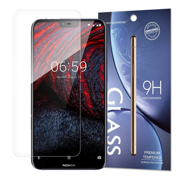 Tempered Glass szkło hartowane 9H Nokia 6.1 Plus / Nokia X6 2018 (opakowanie – koperta)