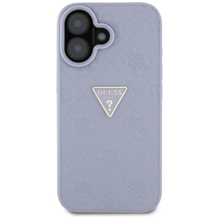 GUESS ETUI CASE POKROWIEC TPU DO IPHONE 16 Z LOGO METALOWYM I WZOREM