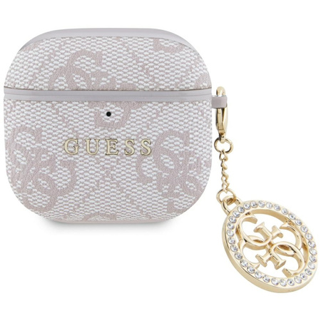 GUESS ETUI POKROWIEC DO AIRPODS 4 Z ELEMENTAMI STRASS CHARM WYSOKA OCHRONA