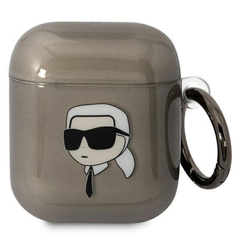 Etui Karl Lagerfeld KLA2HNIKTCK na AirPods 1/2 - czarne Karl's Head