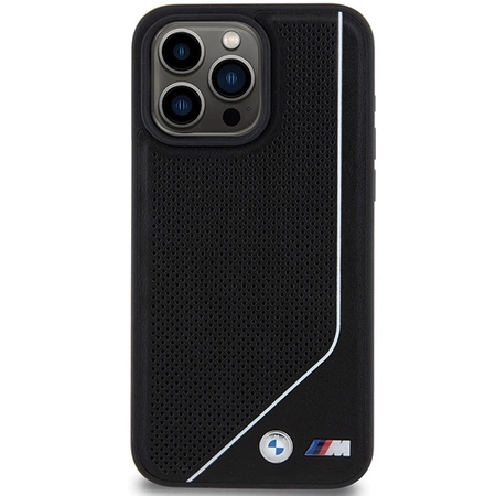 Etui BMW Perforated Twisted Line MagSafe na iPhone 15 Pro Max - czarne