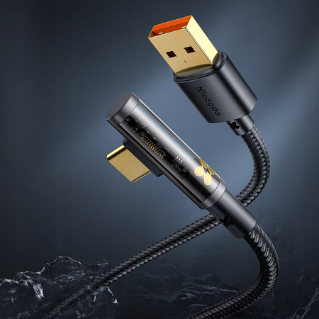 MCDODO KABEL USB-C KĄTOWY SZYBKIE ŁADOWANIE DO SAMSUNG USB TYP C 6A 100W 2M