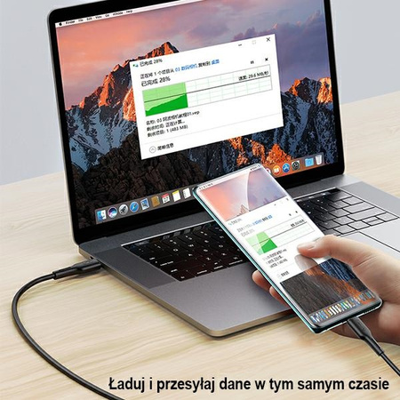 USAMS KABEL U43 USB-C NA USB-C 100W DO TELEFONÓW 5A 1.2M SZYBKIE ŁADOWANIE