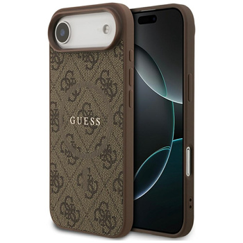 Etui Guess 4G Ring Classic Logo MagSafe  do iPhone Air brązowy