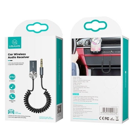 USAMS ADAPTER AUDIO BLUETOOTH 5.0 DO USB AUX DO GŁOŚNIKÓW BEZPRZEWODOWYCH