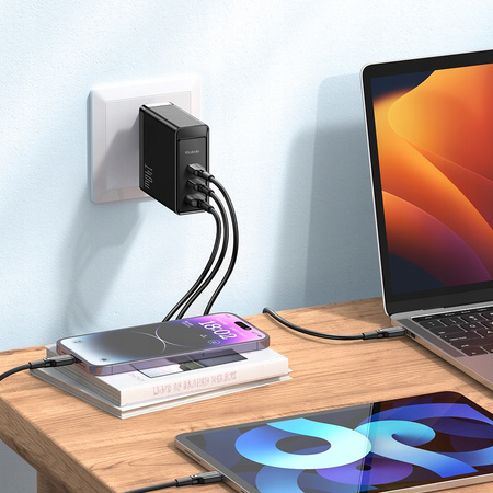 Szybka Ładowarka, GaN, Usb-C,  Usb, 3 porty, 140W, Mcdodo