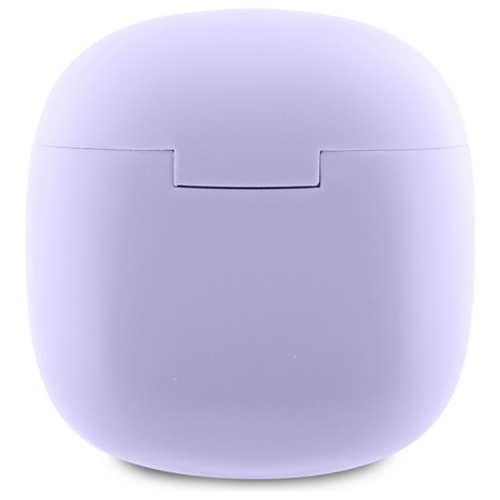 Guess słuchawki Bluetooth GUTWSJ14ESGU   TWS + stacja dokująca fioletowy/purple Printed Classic Logo