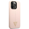 Guess GUHCP14XSLTGP iPhone 14 Pro Max 6,7" różowy/pink hardcase Silicone Triangle