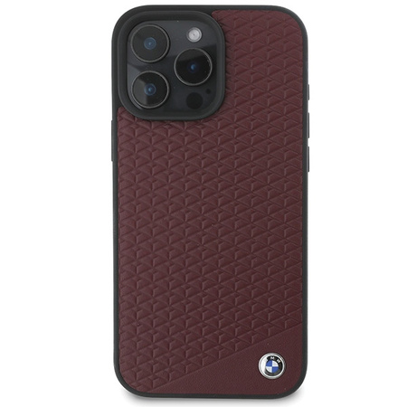 BMW BMHMP16X23RDDR iPhone 16 Pro Max6.9 czerwony/red hardcase Sign Leather Diamond Metal Logo MagSafe