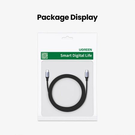 Kabel Ugreen US535 USB-C / USB-C PD 240W 5A 1m - szary