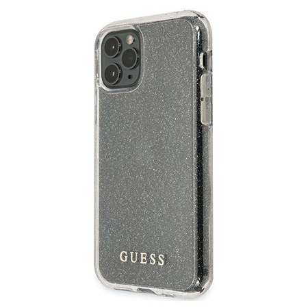 Guess GUHCN58PCGLSI iPhone 11 Pro srebrny/silver hard case Glitter