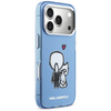 Etui Karl Lagerfeld Karl & Choupette Back MagSafe do iPhone 17 Pro Max niebieski